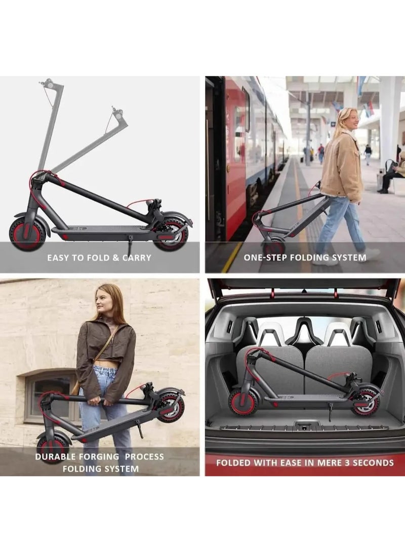 ويندهورس سكوتر كهربائي خفيف الوزن قابل للطي، سرعة 30 كم/ساعة، محرك 350 واط، بطارية 36 فولت 8 أمبير، إطارات 8.5 بوصة، مدى 30 كم، شاشة عرض رقمية - Image 5